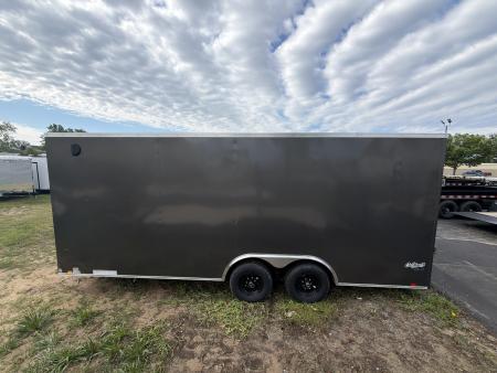 New 2026 Pace American 8.5 X 20 Outback DLX Flat Top V-Nose Car Hauler 10K (030 Charcoal )