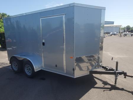 New 2026 Rock Solid Cargo 6X12 TA Cargo / Enclosed Trailer WITH REAR RAMP DOOR WITH FLAP, 6'3  INTERIOR HEIGHT, 4 D RINGS