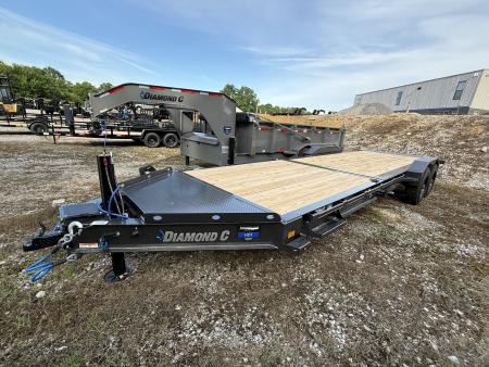 New 2026 Diamond C HDT 210 24’ Tilt Trailer, PACESETTER EDITION, 23K GVWR, HYD JACK, HEAVY FENDERS, FORK HOLDERS