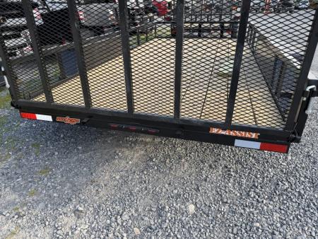 New 2026 Down 2 Earth 82X14 Tandem Axle Utility Trailer, Tube Top Rail, Spring Assist Gate