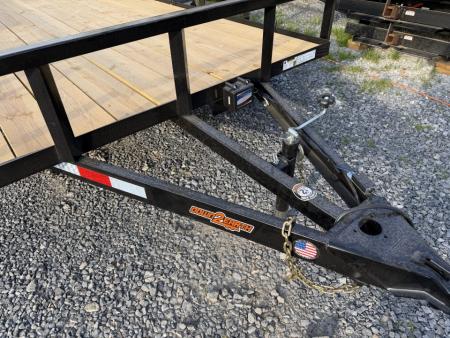 New 2026 Down 2 Earth 82X14 Tandem Axle Utility Trailer, Tube Top Rail, Spring Assist Gate