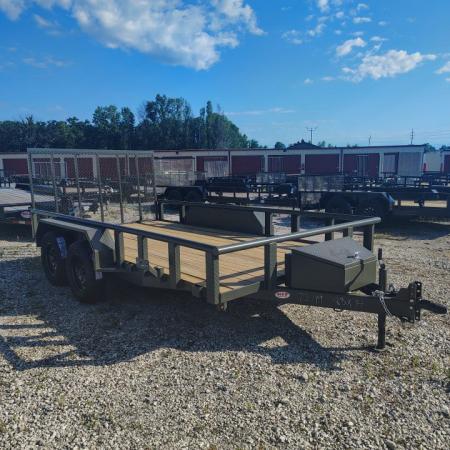 New 2026 MEB 83x14 TA , 2' Dovetail with 30" gate or straight deck with 48" gate,, pipe rails, 3.5k axles, Hunting package Utility Trailer