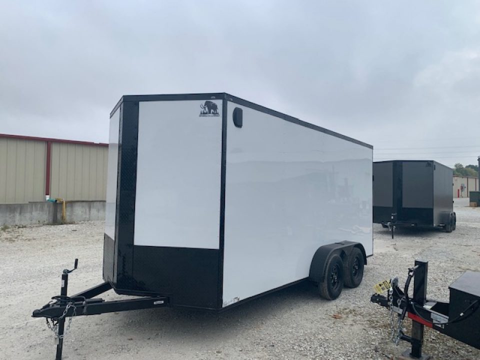 New 2026 Mammoth 7x16 TA Cargo / Enclosed Trailer, 7' interior height , 3.5k axles, .080 polycore exterior