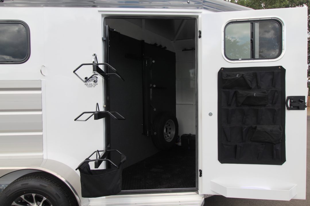 New 2027 Trails West Sierra II 2 Horse Trailer w/ Broom Closet for extra storage