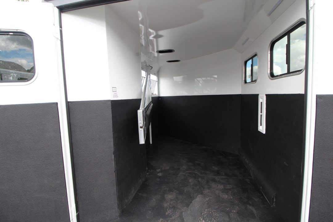 New 2027 Trails West Sierra II 2 Horse Trailer w/ Broom Closet for extra storage