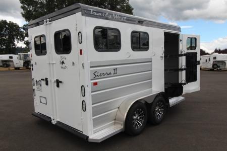 New 2027 Trails West Sierra II 2 Horse Trailer w/ Broom Closet for extra storage