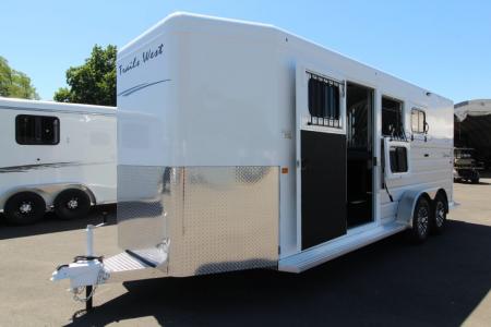 New 2027 Trails West Sierra II - Side Tack & HUGE Dressing Room - Extra Tall w/ Escape door - 3 Horse Trailer