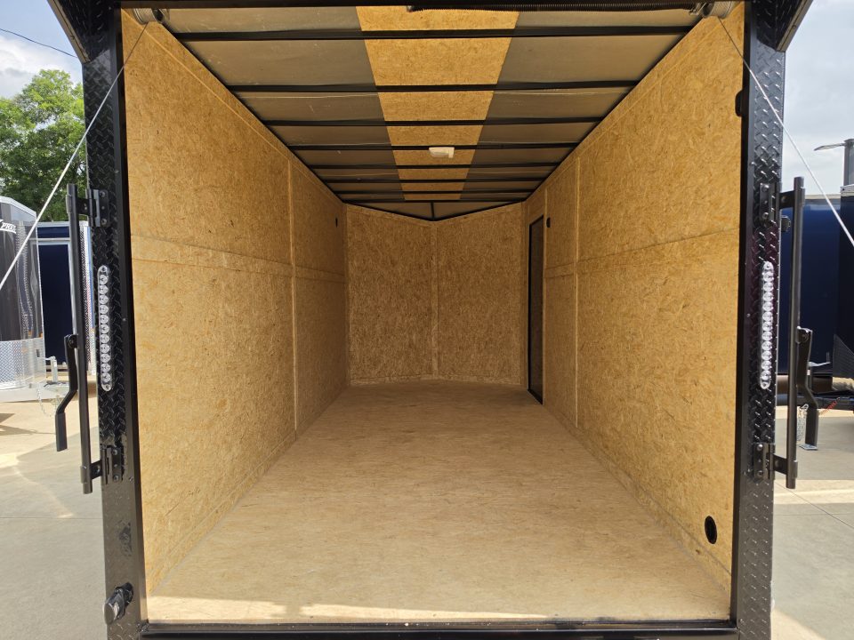 New 7x16 TA3 Screwless Enclosed Trailer | Blackout | Spoiler Package | 10K | 7' Interior | .08 Polycor | Dexter Axles | 1161