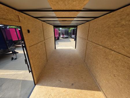 New 7x16 TA3 Screwless Enclosed Trailer | Blackout | Spoiler Package | 10K | 7' Interior | .08 Polycor | Dexter Axles | 1161