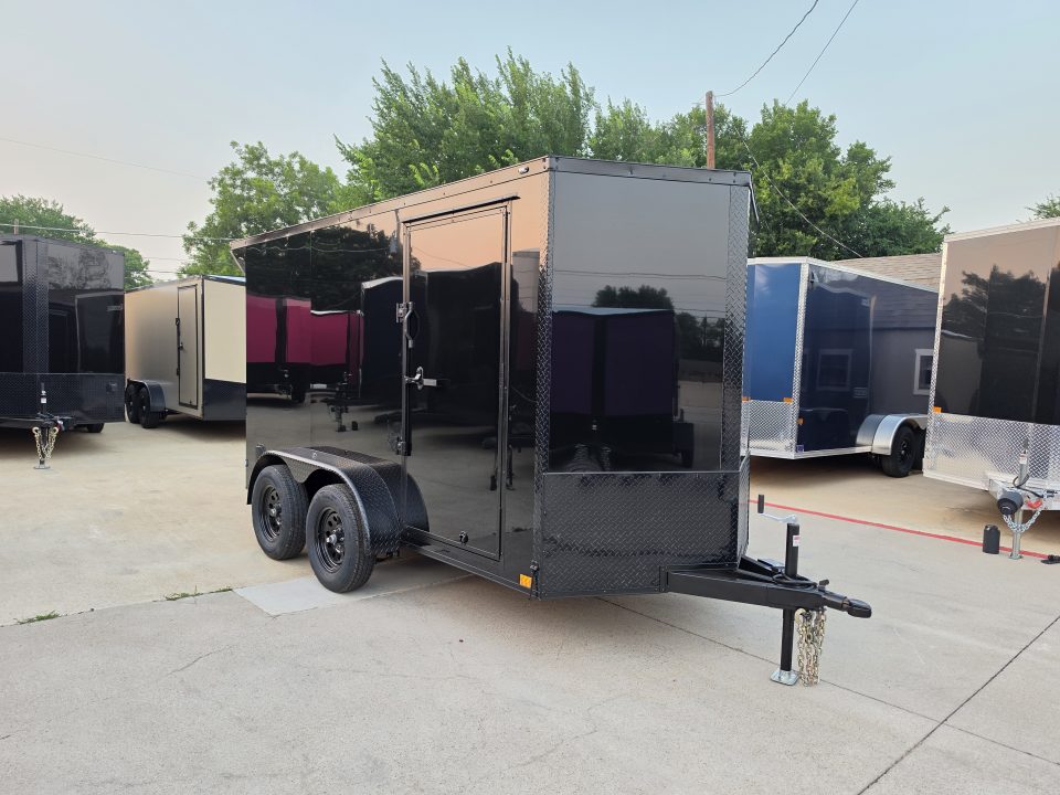 New 2026 New 6x12 TA Screwless Enclosed Trailer | Blackout | Spoiler Package | .08 Polycor | Dexter Axles | 1162