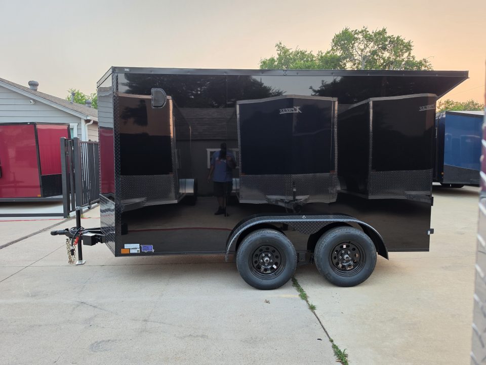New 2026 New 6x12 TA Screwless Enclosed Trailer | Blackout | Spoiler Package | .08 Polycor | Dexter Axles | 1162