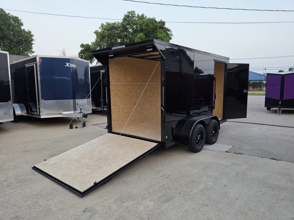 New 2026 New 6x12 TA Screwless Enclosed Trailer | Blackout | Spoiler Package | .08 Polycor | Dexter Axles | 1162