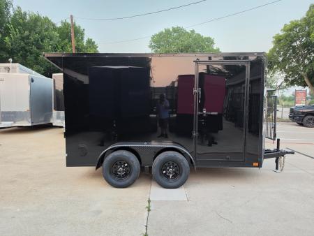 New 2026 New 6x12 TA Screwless Enclosed Trailer | Blackout | Spoiler Package | .08 Polycor | Dexter Axles | 1162