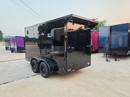 New 2026 New 6x12 TA Screwless Enclosed Trailer | Blackout | Spoiler Package | .08 Polycor | Dexter Axles | 1162