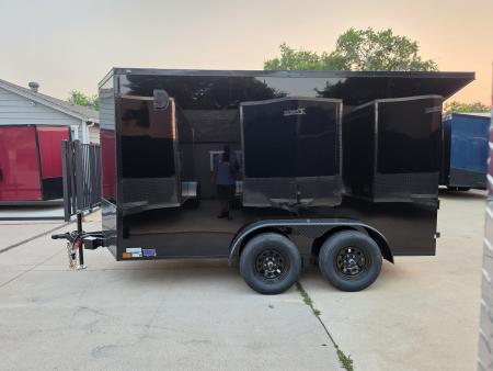 New 2026 New 6x12 TA Screwless Enclosed Trailer | Blackout | Spoiler Package | .08 Polycor | Dexter Axles | 1162
