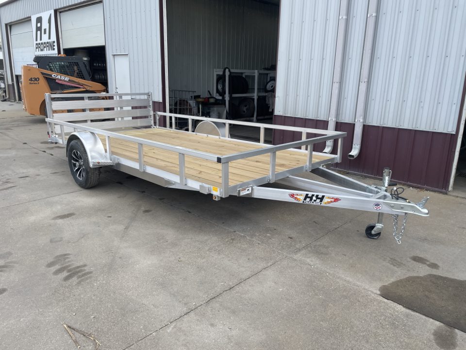 New 2026 H&H Trailers 82x14 Aluminum Rail Side Utility 3K