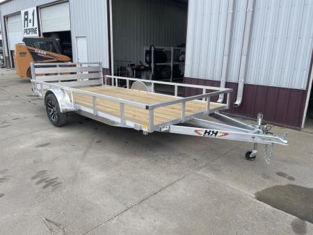 New 2026 H&H Trailers 82x14 Aluminum Rail Side Utility 3K