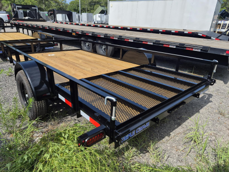 New 2026 Triple Crown Trailers 6x12 Open Utility Trailer – 15" Rail Sides & Rear Gate