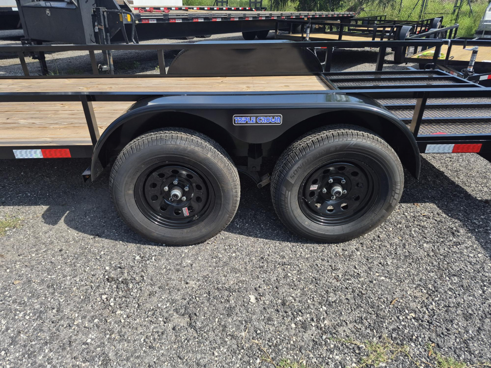 New 2026 Triple Crown Trailers 6x16 Tandem Axle Utility Trailer with Gate | 7K GVWR