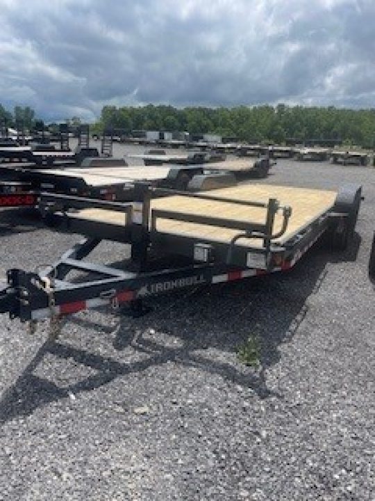 New 2027 Iron Bull 83x22 14000 GVWR 2' Dove Tail w/Slide in Ramps Equipment Trailer