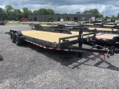New 2027 Iron Bull 83x22 14000 GVWR 2' Dove Tail w/Slide in Ramps Equipment Trailer