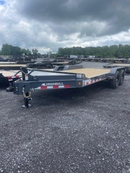 New 2026 Iron Bull 83x18 14000 GVWR 3' Dove Tail W/Rampage Ramps Equipment Trailer