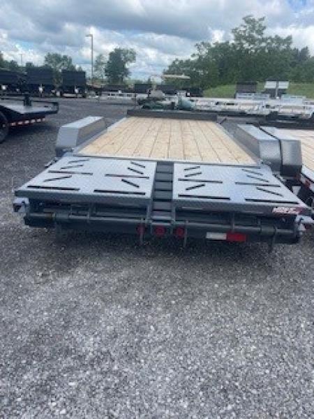 New 2026 Iron Bull 83x18 14000 GVWR 3' Dove Tail W/Rampage Ramps Equipment Trailer