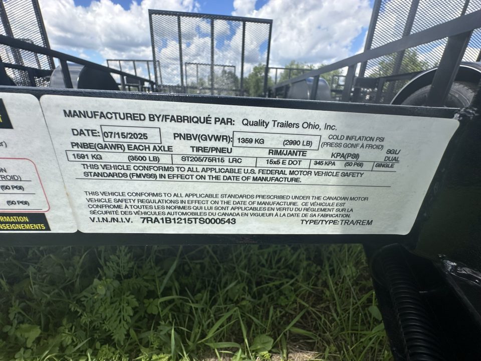 New 2025 Quality Trailers FB-3.5K-12-6G Landscape Trailer