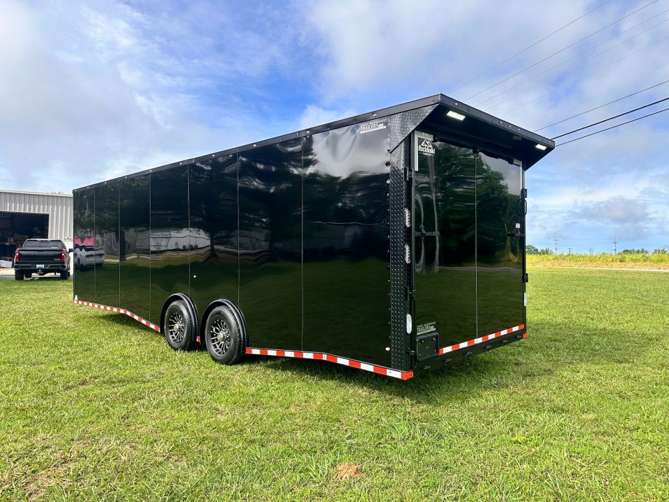 New 2026 Rock Solid Cargo 8.5x28 Car Hauler-7000LB Spread Torsion- HD Ramp- 10" Bogey Wheels