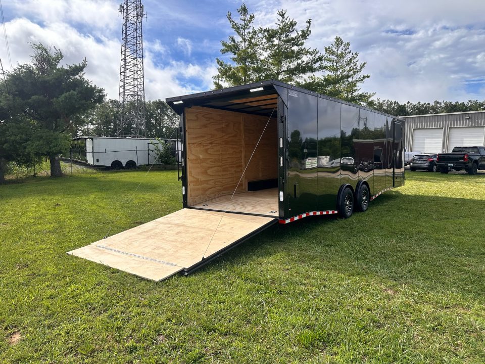 New 2026 Rock Solid Cargo 8.5x28 Car Hauler-7000LB Spread Torsion- HD Ramp- 10" Bogey Wheels