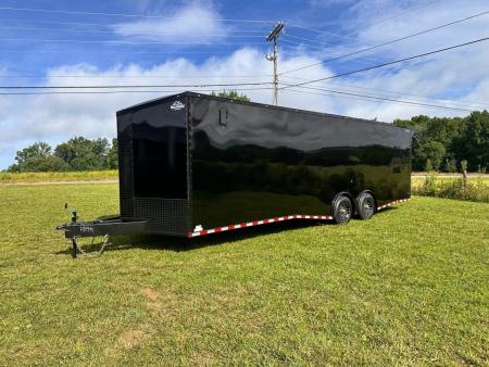 New 2026 Rock Solid Cargo 8.5x28 Car Hauler-7000LB Spread Torsion- HD Ramp- 10" Bogey Wheels