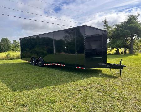 New 2026 Rock Solid Cargo 8.5x28 Car Hauler-7000LB Spread Torsion- HD Ramp- 10  Bogey Wheels