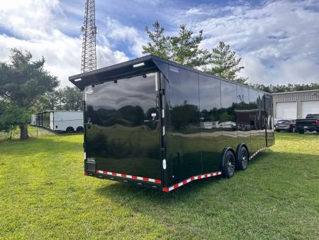 New 2026 Rock Solid Cargo 8.5x28 Car Hauler-7000LB Spread Torsion- HD Ramp- 10" Bogey Wheels