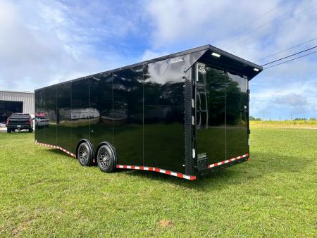 New 2026 Rock Solid Cargo 8.5x28 Car Hauler-7000LB Spread Torsion- HD Ramp- 10" Bogey Wheels