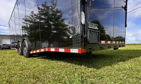 New 2026 Rock Solid Cargo 8.5x28 Car Hauler-7000LB Spread Torsion- HD Ramp- 10" Bogey Wheels
