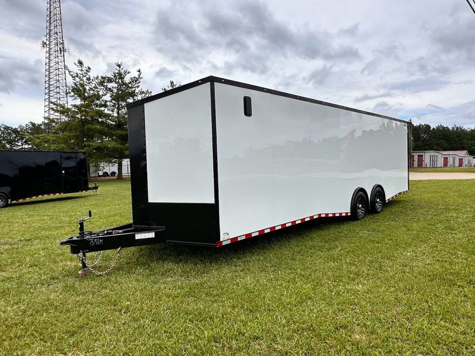 New 2026 Rock Solid Cargo 8.5x28 Car Hauler-7000LB Spread Torsion- HD Ramp- 10" Bogey Wheels