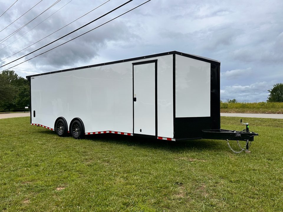 New 2026 Rock Solid Cargo 8.5x28 Car Hauler-7000LB Spread Torsion- HD Ramp- 10" Bogey Wheels
