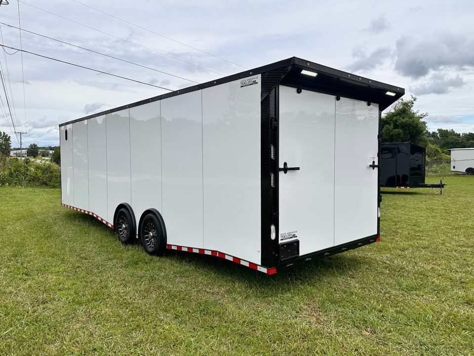 New 2026 Rock Solid Cargo 8.5x28 Car Hauler-7000LB Spread Torsion- HD Ramp- 10" Bogey Wheels