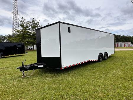 New 2026 Rock Solid Cargo 8.5x28 Car Hauler-7000LB Spread Torsion- HD Ramp- 10" Bogey Wheels