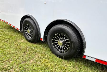 New 2026 Rock Solid Cargo 8.5x28 Car Hauler-7000LB Spread Torsion- HD Ramp- 10" Bogey Wheels