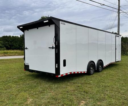 New 2026 Rock Solid Cargo 8.5x28 Car Hauler-7000LB Spread Torsion- HD Ramp- 10" Bogey Wheels