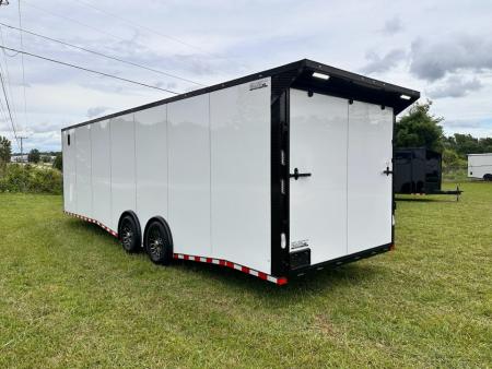 New 2026 Rock Solid Cargo 8.5x28 Car Hauler-7000LB Spread Torsion- HD Ramp- 10" Bogey Wheels