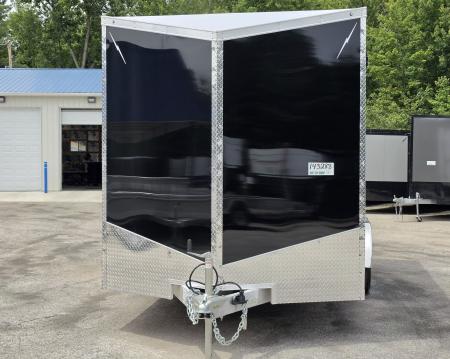 New 7.5 X 16 CARGO ENCLOSED ALL ALUMINUM 2027 LIGHTNING REAR RAMP DOOR