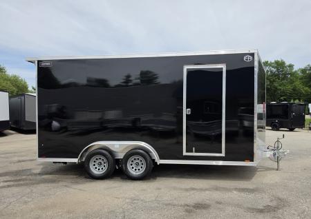 New 7.5 X 16 CARGO ENCLOSED ALL ALUMINUM 2027 LIGHTNING REAR RAMP DOOR