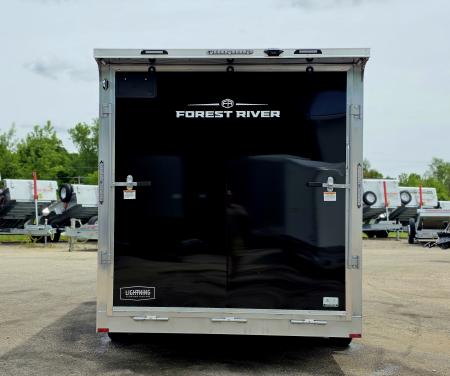 New 7.5 X 16 CARGO ENCLOSED ALL ALUMINUM 2027 LIGHTNING REAR RAMP DOOR
