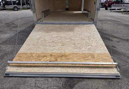 New 7.5 X 16 CARGO ENCLOSED ALL ALUMINUM 2027 LIGHTNING REAR RAMP DOOR