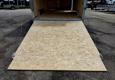 New 7.5 X 16 CARGO ENCLOSED ALL ALUMINUM 2027 LIGHTNING REAR RAMP DOOR