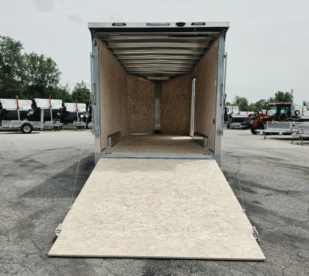 New 7.5 X 16 CARGO ENCLOSED ALL ALUMINUM 2027 LIGHTNING REAR RAMP DOOR