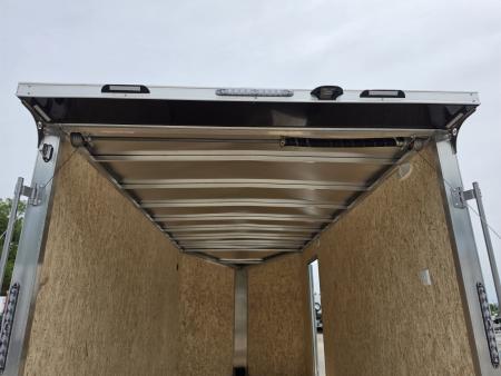 New 7.5 X 16 CARGO ENCLOSED ALL ALUMINUM 2027 LIGHTNING REAR RAMP DOOR