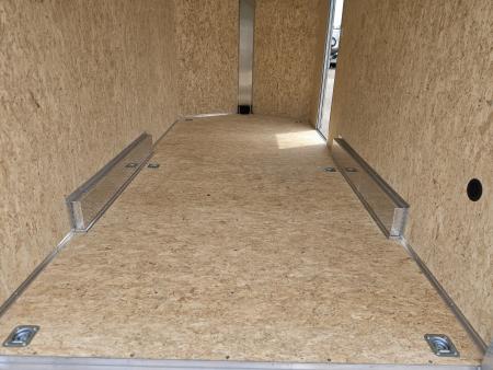 New 7.5 X 16 CARGO ENCLOSED ALL ALUMINUM 2027 LIGHTNING REAR RAMP DOOR
